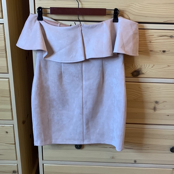 NWT REVOLVE SUPERDOWN Rebecca Strapless Shoulder Ruffle Cream Mini Dress Size XL - Picture 8 of 11